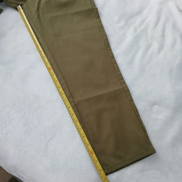 Volcom So Chickie High Rise Pants Olive Green, Womens Size 26 - Picture 8 of 12